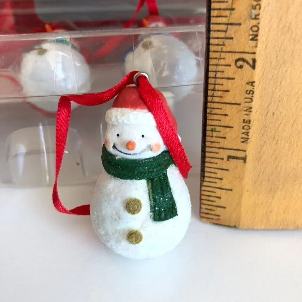 Hallmark Christmas Ornament Let‎ It Snowman Minature Set 5 Lot Christmas